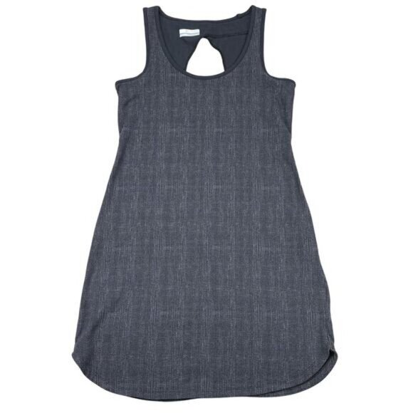 COLUMBIA State of Mind Scoop Neck Sleeveless Dress Sz Small India Ink Dotty Dye - Picture 2 of 5